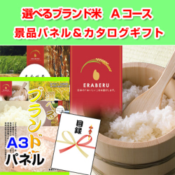 選べるブランド米Aコース 景品パネル&カタログギフト付き目録